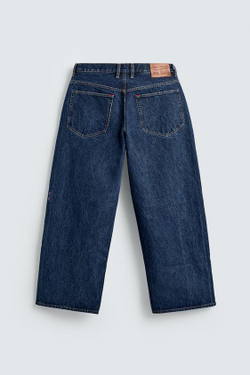 ZARA X CHAMPION ® ДЖИНСЫ BAGGY FIT, СИНИЙ