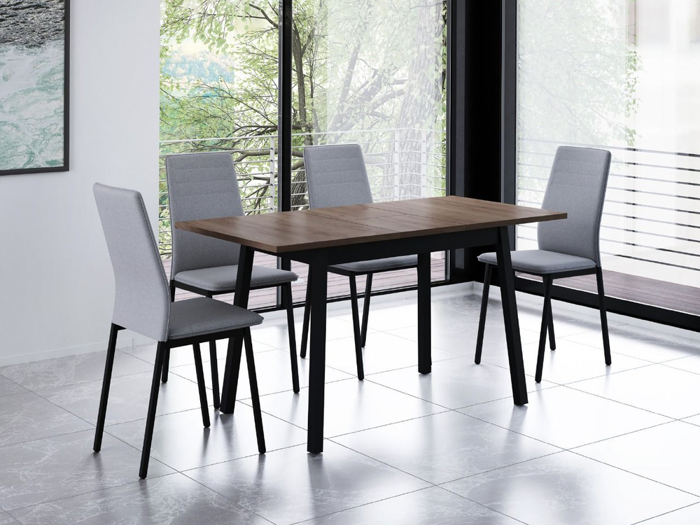 Стол кухонный обеденный раздвижной Белый/Цемент Светлый, Венеция, 110х70х75 см