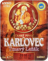 Пиво Karlovec Tmavy Lezak Пиво Karlovec Tmavy Lezak