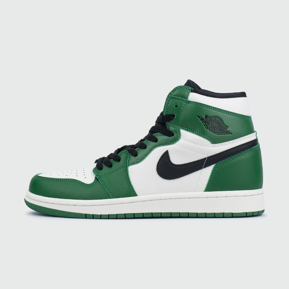 Кроссовки Nike Air Jordan 1 Wmns White / Green with Fur
