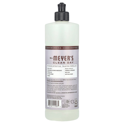 Mrs. Meyers Clean Day, средство для мытья посуды, лаванда, 473 мл (16 жидк. унций)