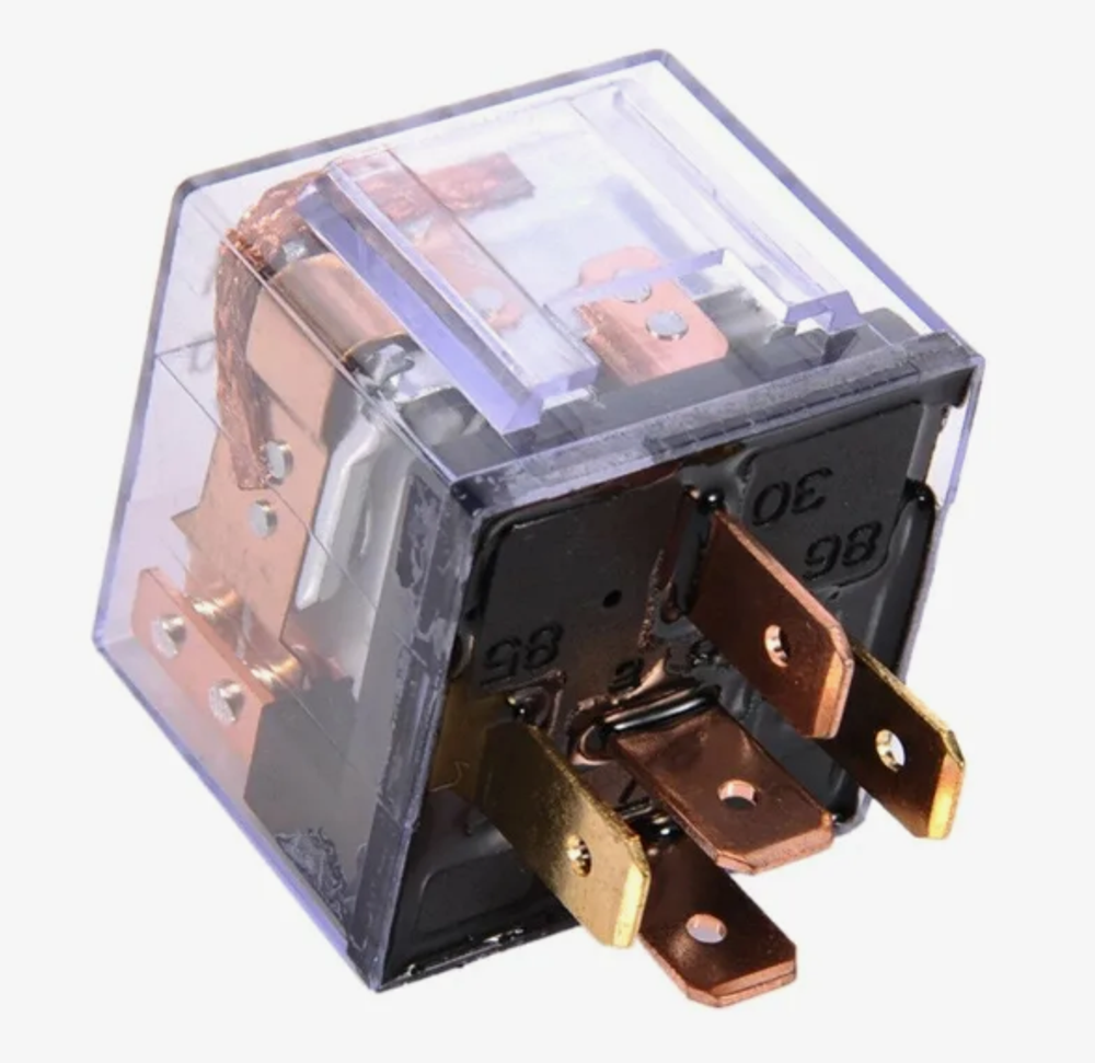 Реле 5-ти конт 12V 80А с ухом ПРОЗРАЧНОЕ