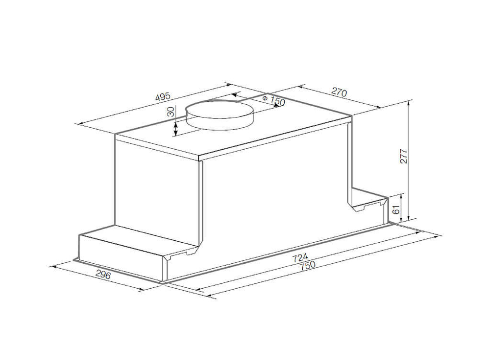 Вытяжка белая Graude LB 75.1 W