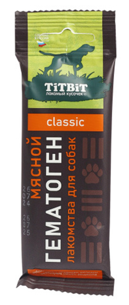 TITBIT Лакомство для собак Гематоген мясной Classic, 35 г