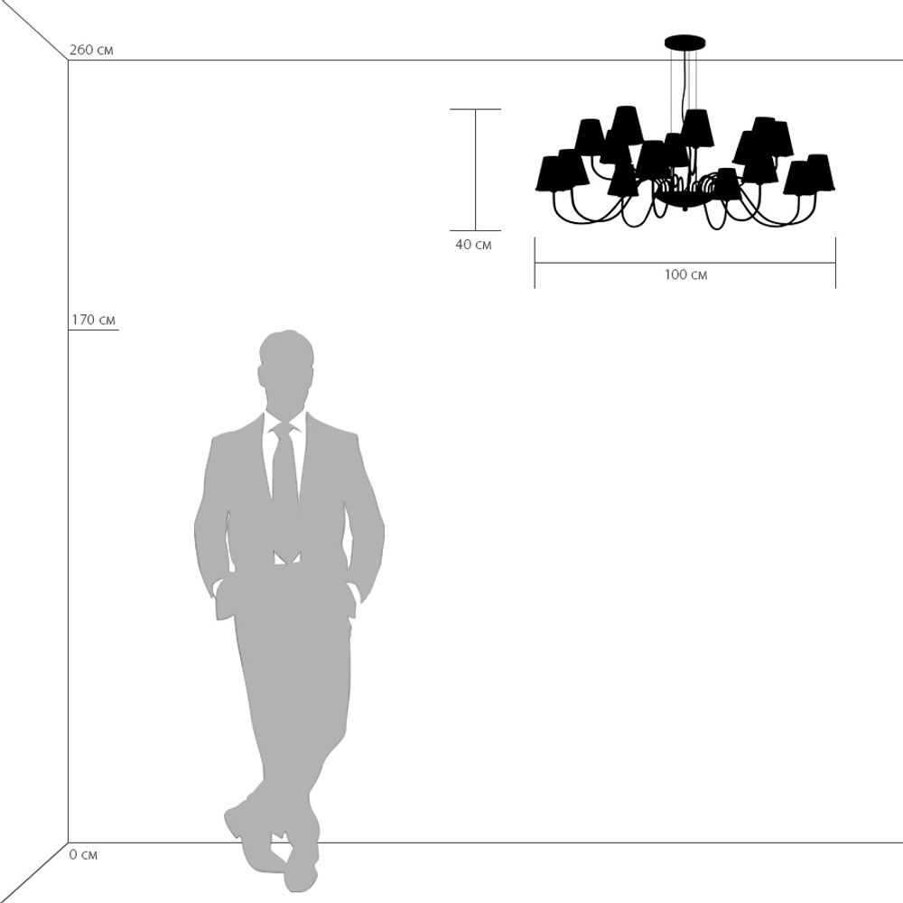 758162 Люстра подв. DIAFANO 16х40W G9 ЗОЛОТО/БЕЛЫЙ