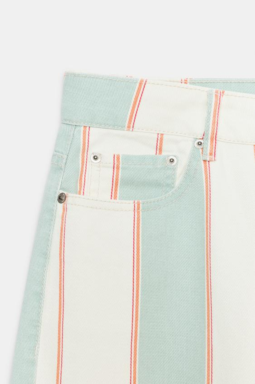 ZARA ЗАУЖЕННЫЕ ДЖИНСЫ В ПОЛОСКУ СО СРЕДНЕЙ ПОСАДКОЙ — ZW COLLECTION, ПОЛОСКИ