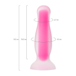 Розовая светящаяся в темноте анальная втулка 12,5см ToyFa Beyond John Glow 873008