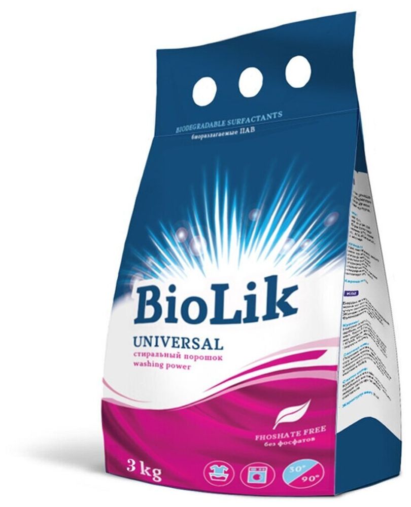 ПОРОШОК СТИРАЛЬНЫЙ BIOLIK 3КГ П/Э