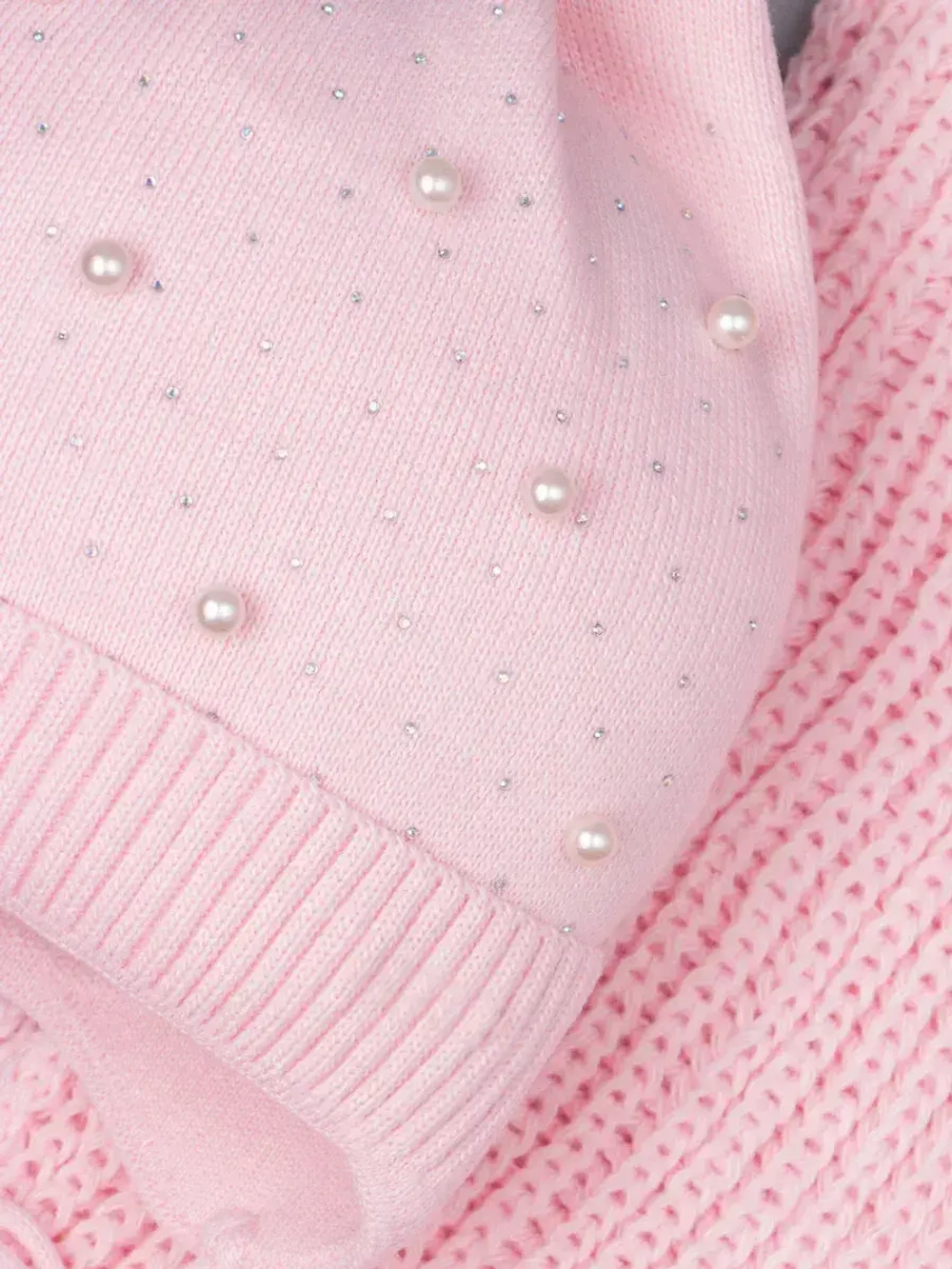 Шапка для девочки осенняя и снуд ушками