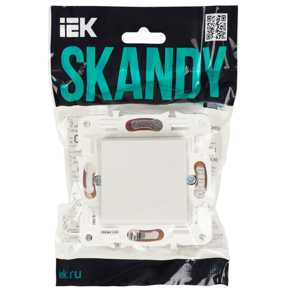 SKANDY Выключатель 1-клавишный перекрестный 10А SK-V03W арктический белый IEK