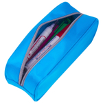 Пенал-косметичка BRAUBERG мягкий "KING SIZE BLUE" 20х8х9 см (2 штуки в упаковке)