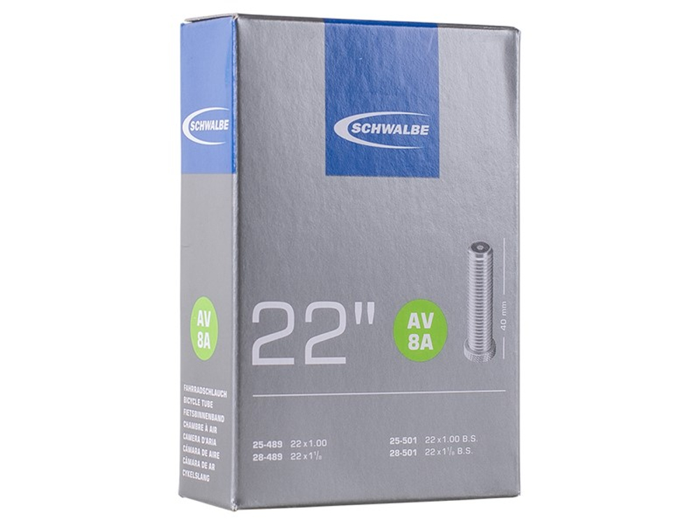 Камера 22" авто 05-10417240 22x1.00 AV8A 25/28-489 25/28-501 IB AGV 40mm SCHWALBE