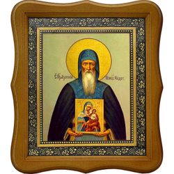 Арсений Коневский Преподобный Чудотворец. Икона на холсте.