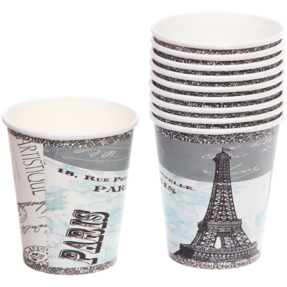 Стакан бумажный 0,2л в наборе 10 шт «Париж»