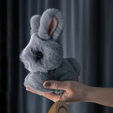 Кролик Тоша маленький (светлый графит)