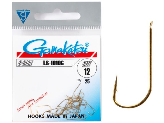 Крючки Gamakatsu LS-1010G HOOKS GOLD разм. 12 25шт.