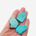 Туркенит (имитация бирюзы), смещенное отверстие, 28-34*21,5-29,5мм