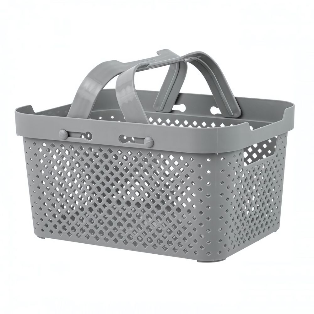 Корзина для хранения Plast Team STOCKHOLM, с крышкой 5 л серый шторм