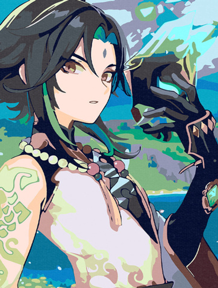 Картина по номерам Геншин Импакт Сяо