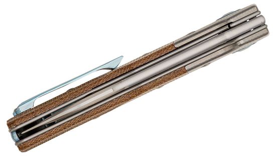 Складной нож MKM "CLAP" MKM/LS01 NCT c клинком из стали Böhler M390 Microclean®, рукоять титан / микарта