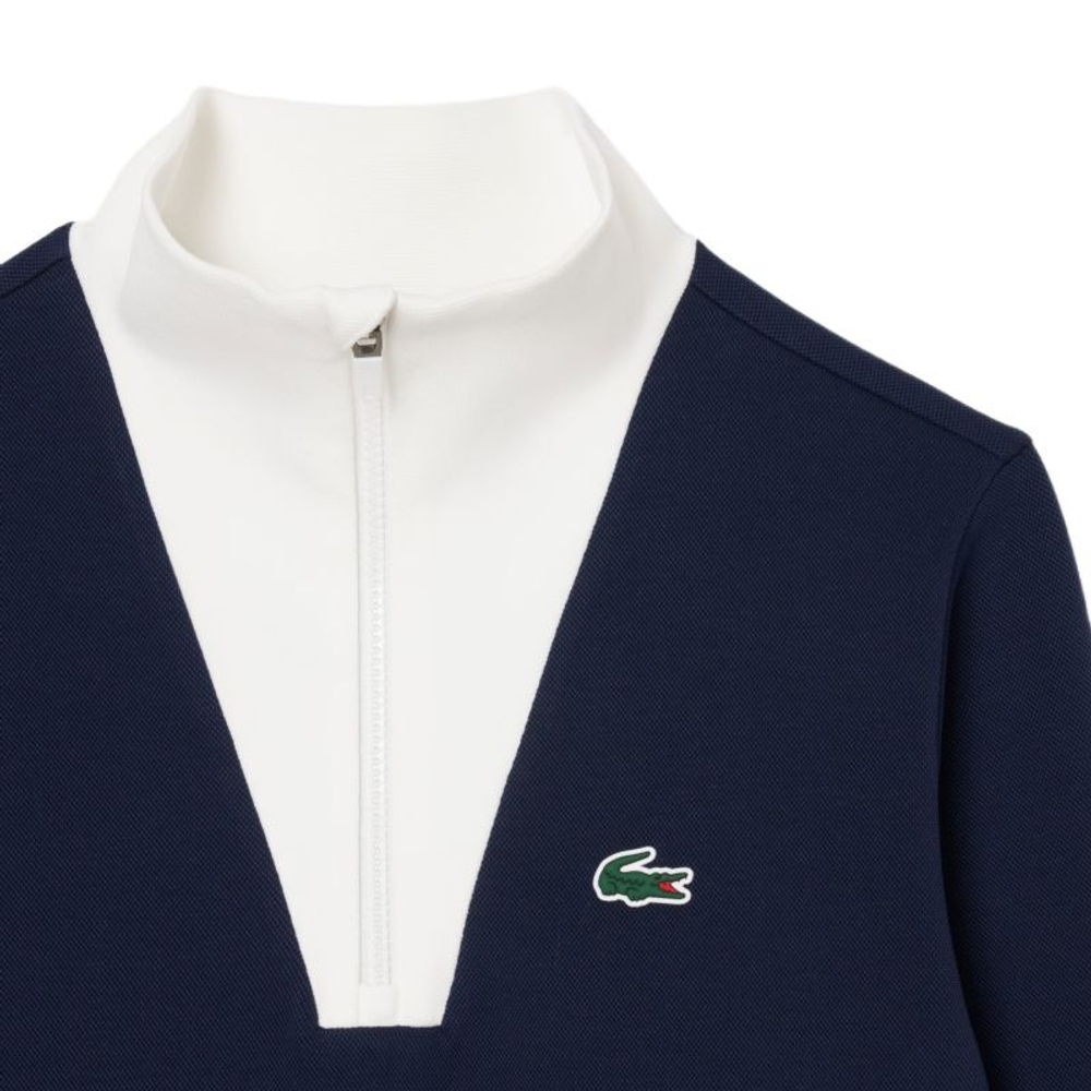 Женская Кофта теннисная Lacoste Heritage UV Protect - navy blue/white
