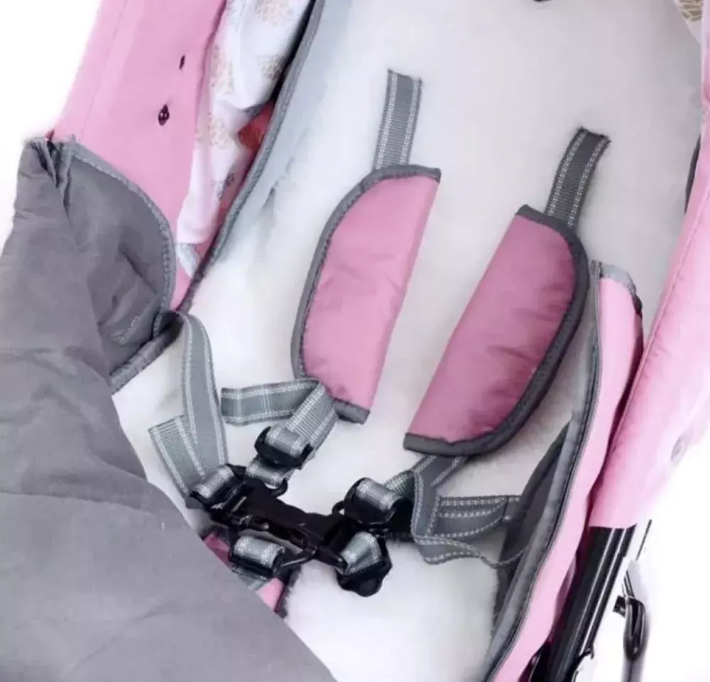 Коляска комбинированная "Ника детям 7-5К" НД7-5К (пыльно розовый с шишкой)