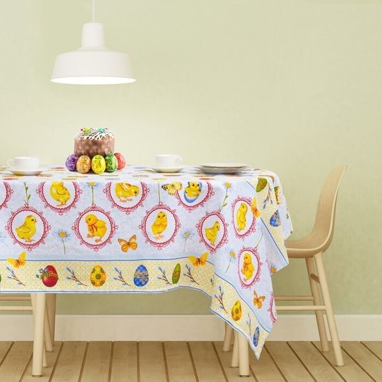 Скатерть "Пасха", 180 * 144 см, 100 % хлопок, рогожка