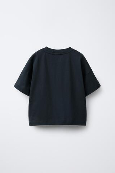 ZARA ФУТБОЛКА С АППЛИКАЦИЯМИ, АНТРАЦИТОВО-СЕРЫЙ