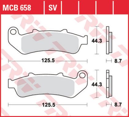 Колодки тормозные дисковые TRW MCB658SV