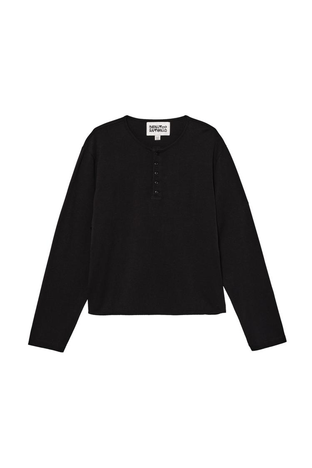 ZARA X BENITO ANTONIO ФУТБОЛКА С ДЛИННЫМИ РУКАВАМИ, ЧЕРНЫЙ