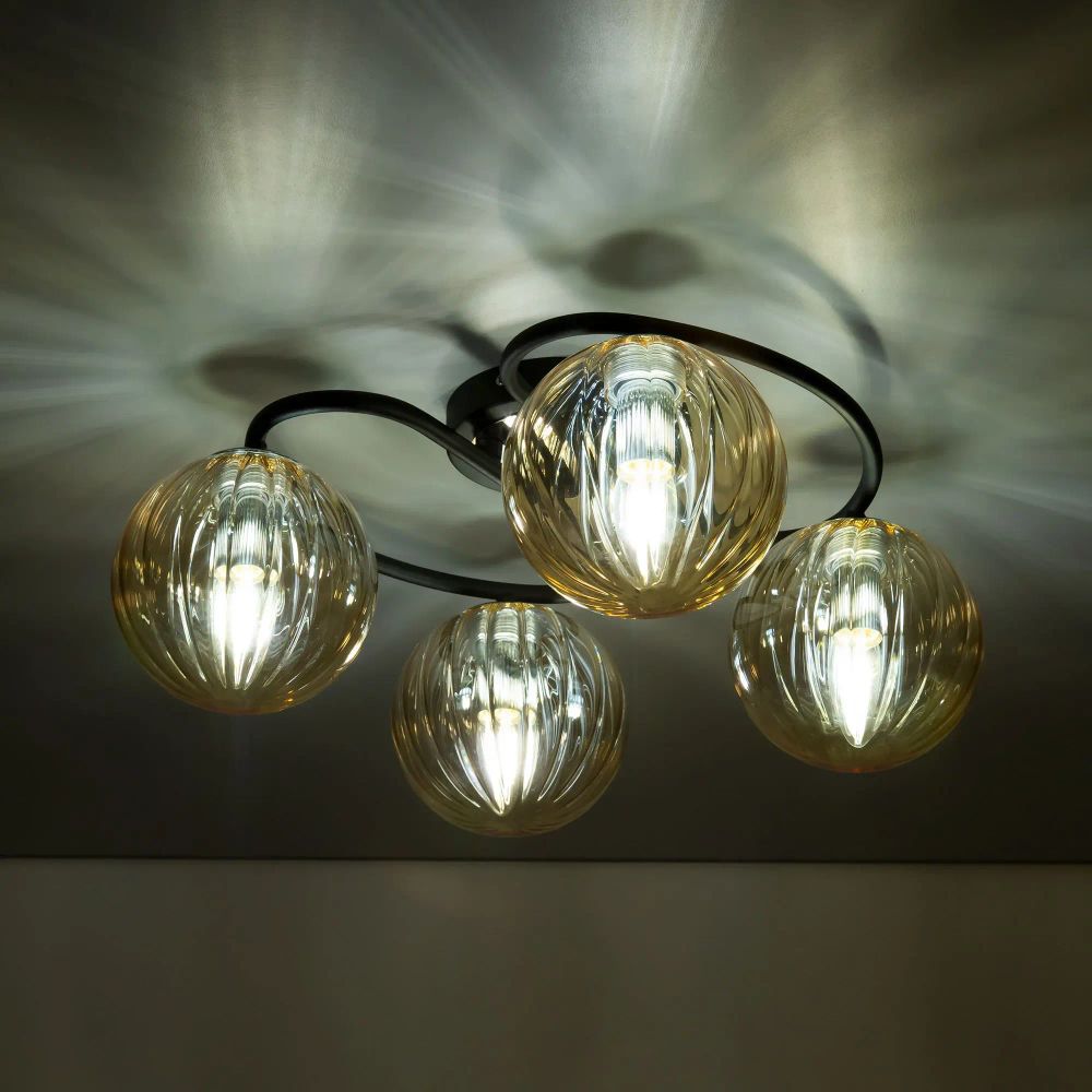 Citilux Эрни CL122145 Люстра потолочная Чёрная