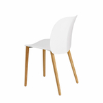 Стул пластиковый Scab Design Natural Mentha Go Green, натуральный дуб, лен