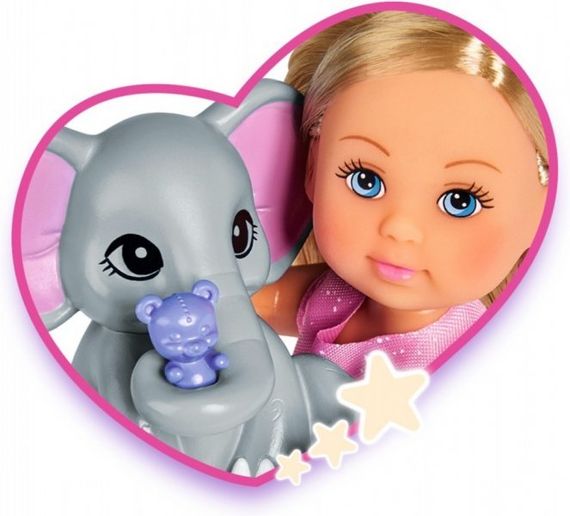 Kukla  Еви 12 см со слоненком