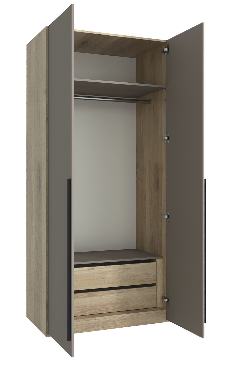 Шкаф для одежды 2 дверный Сиэтл, бежевый