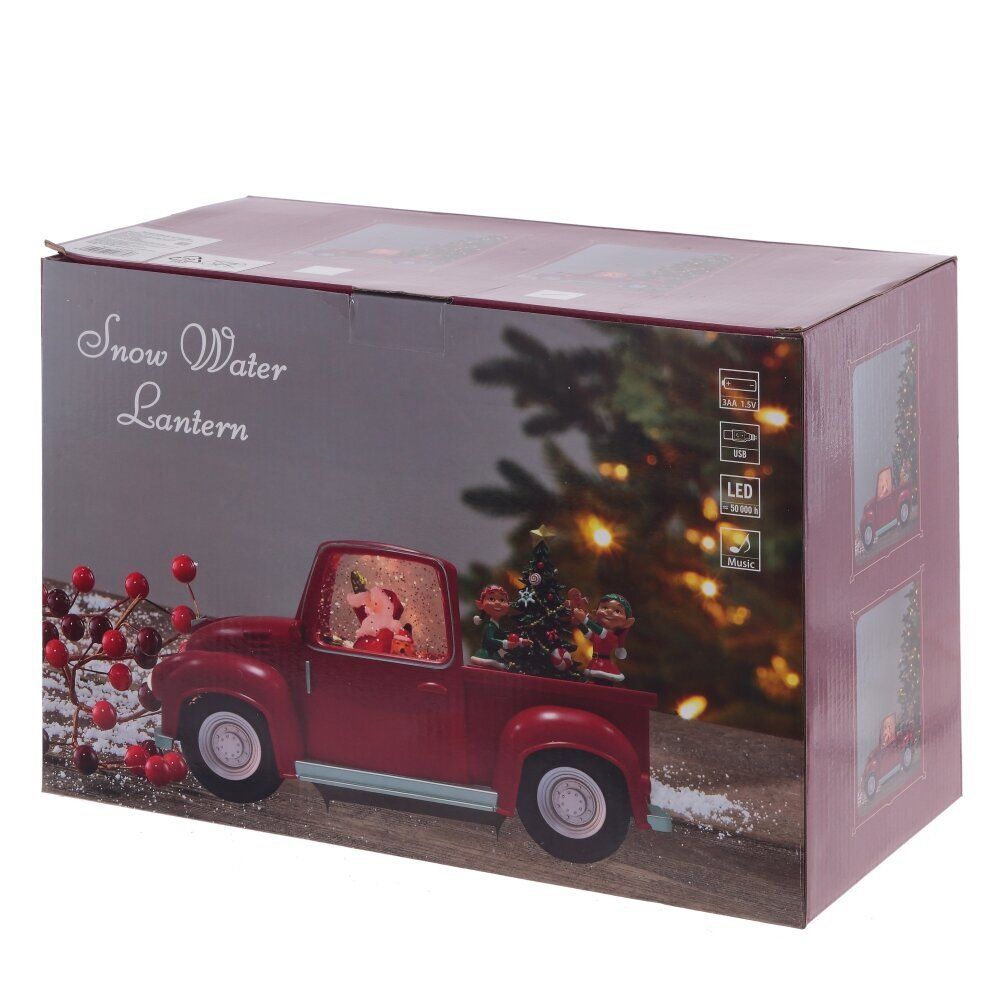 GAEM Изделие декоративное "Дед Мороз на машине" (подсвет, вьюга, муз, AA х3 н/п +USB), L28 W12 H17 см