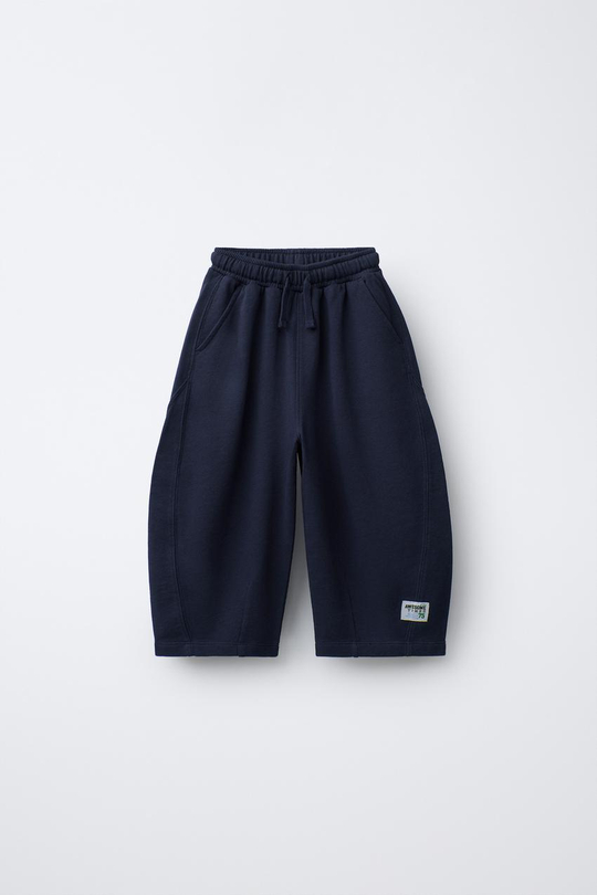 ZARA БРЮКИ BALLOON С ЭТИКЕТКОЙ, МОРСКОЙ СИНИЙ