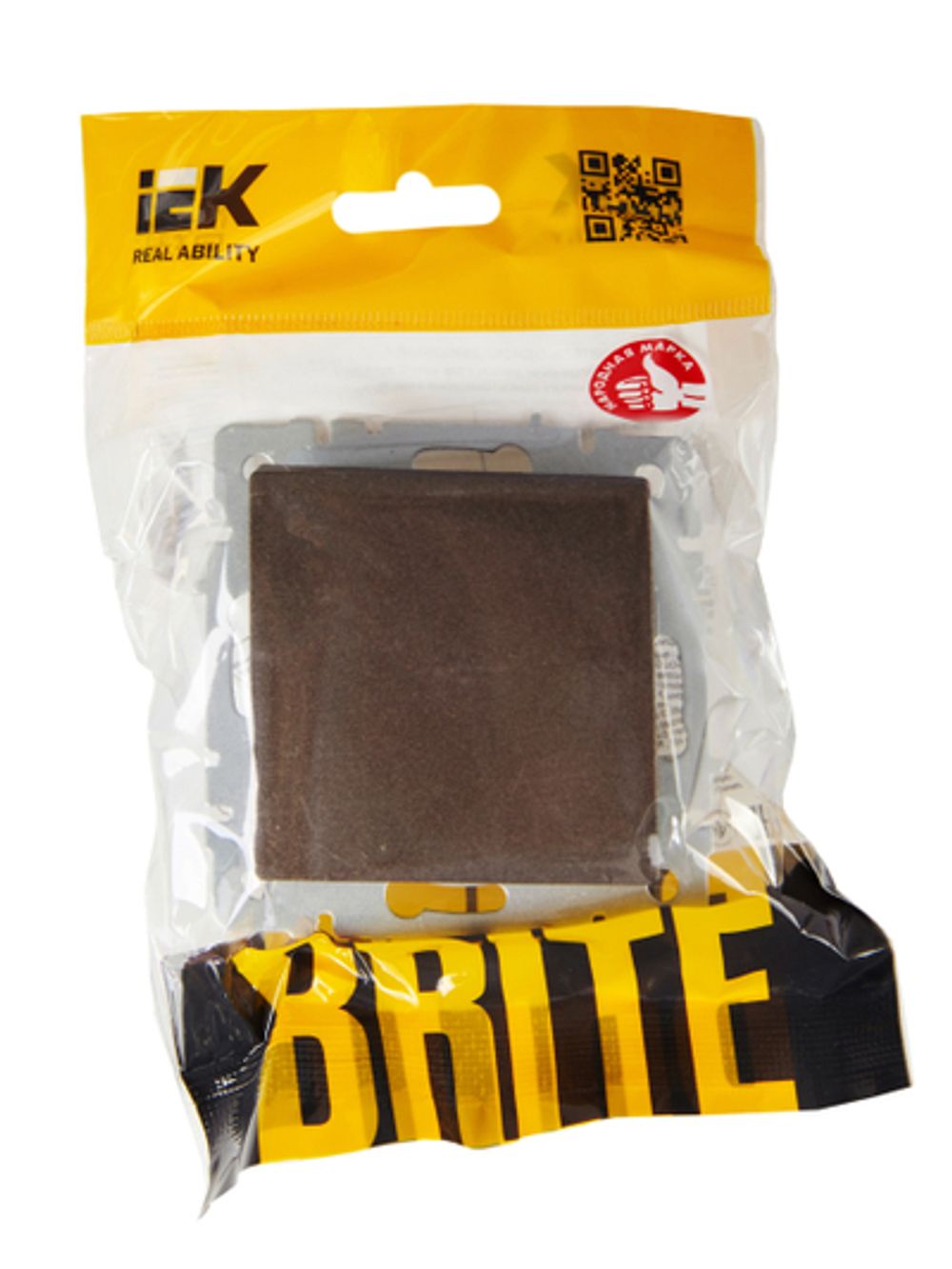 BRITE Выключатель 1-клавишный перекрестный 10А ВС10-1-3-БрТБ темная бронза IEK