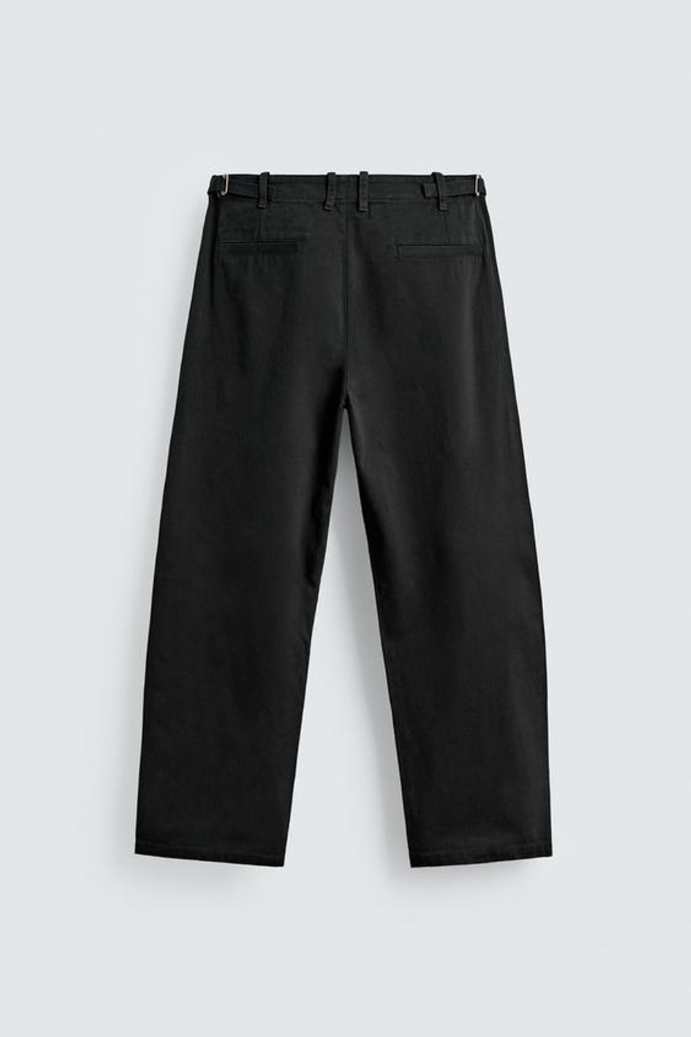 ZARA БРЮКИ RELAXED BALLOON FIT СО СКЛАДКАМИ, ЧЕРНЫЙ