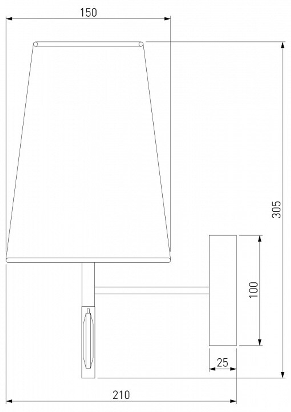 Бра Eurosvet Milazzo 60137/1 хром