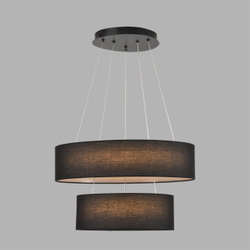 8373/55L LEDIO LN26 257 черный, металл/текстиль/силикон Люстра подвесная LED 55W 3000/4000/6000K 220V SAVA