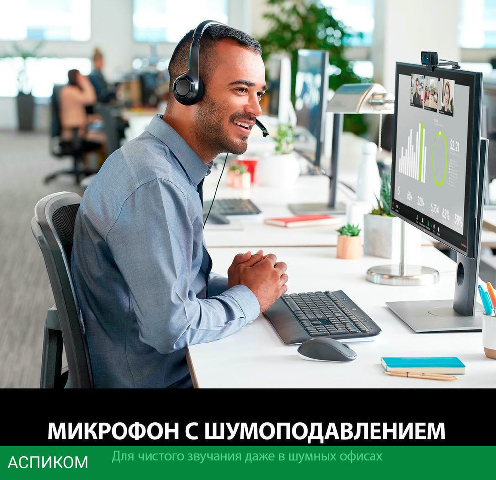 Гарнитура Logitech Headset H390 (981-000406)