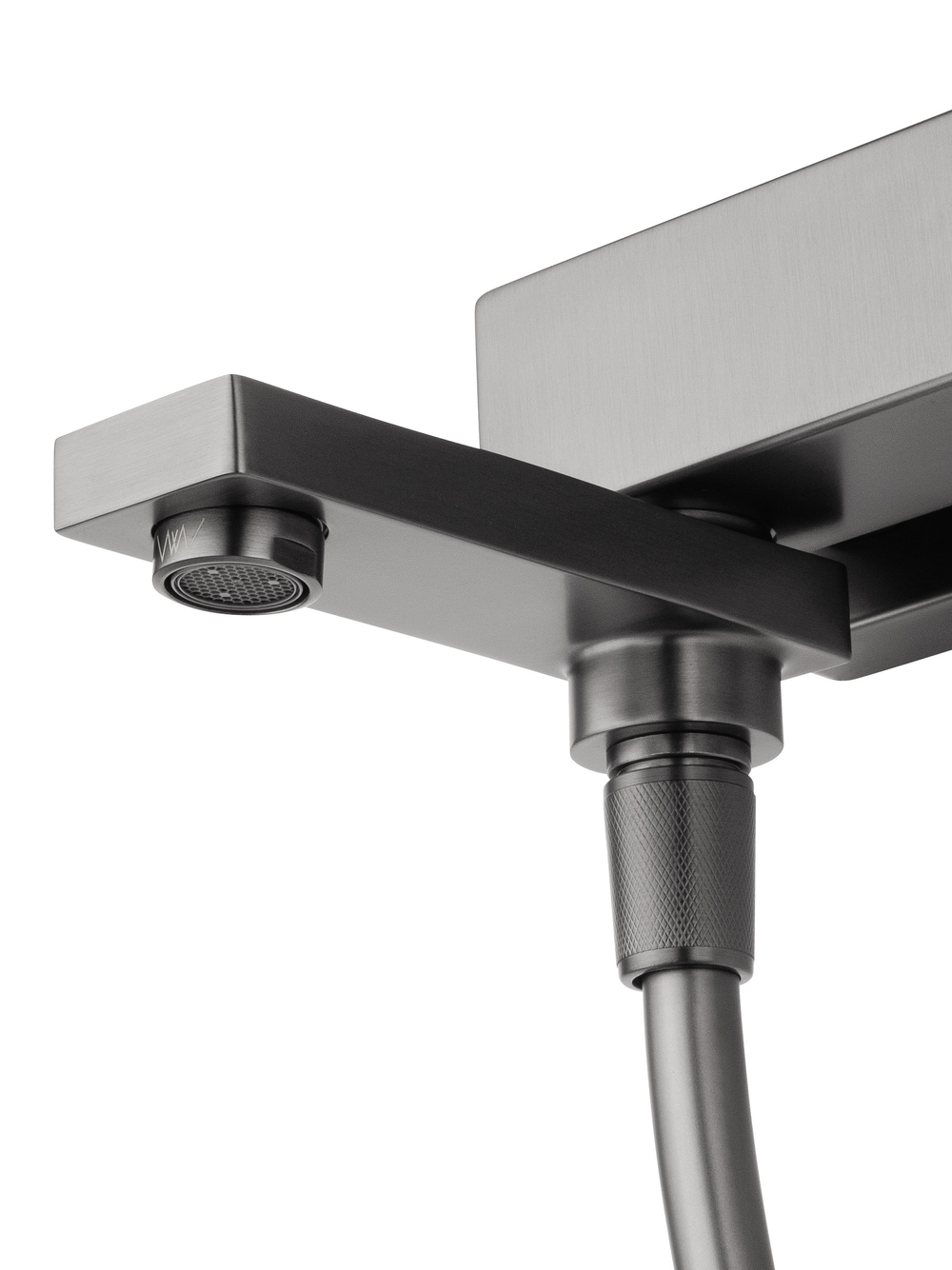 Смеситель для ванны с душем WONZON & WOGHAND CUBE 2.0, Темный графит (WW-88037068-BGM)