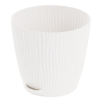 Горшок цветочный Флис 1,2л с прикорневым поливом, белый
