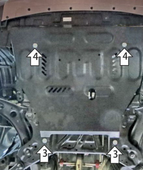 Защита двигателя для Haval H3 (2024-) MOTODOR.53101