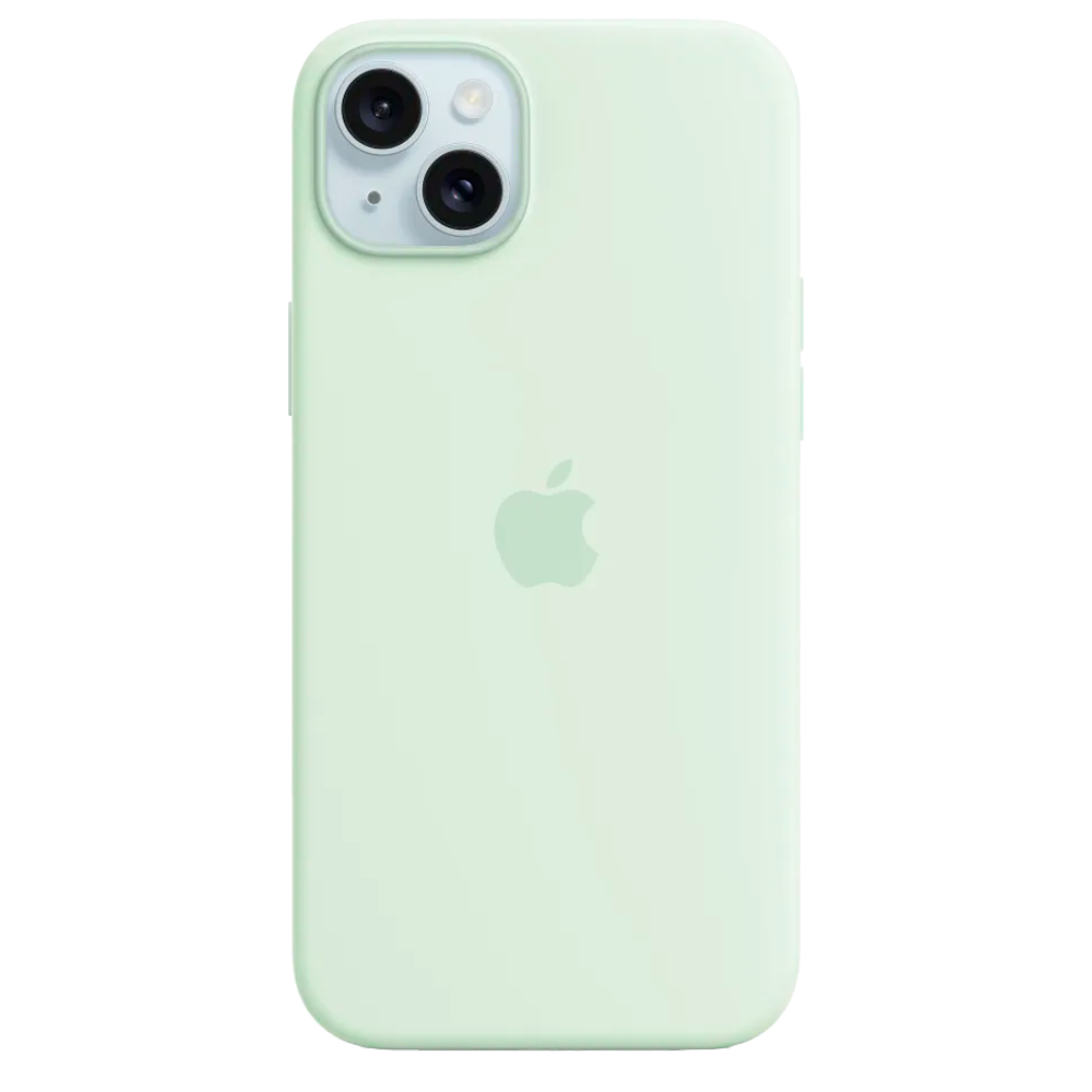 Силиконовый чехол с поддержкой MagSafe Apple Silicone Case для iPhone 15 Plus, Soft Mint (Пастельно-мятный)
