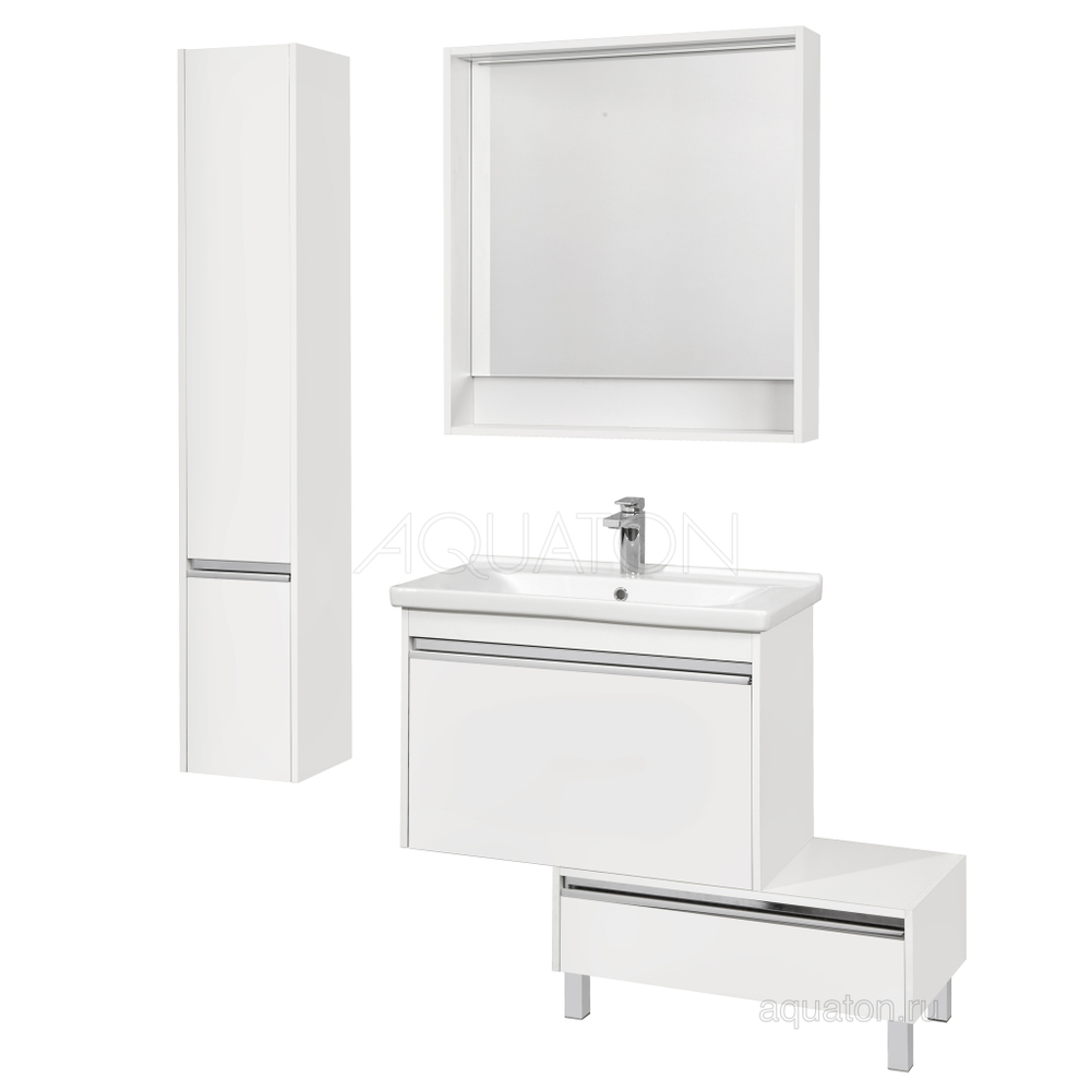 Шкаф - колонна AQUATON Капри правый белый глянец 1A230503KP01R