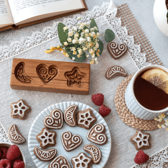 Пряничная форма Жамки (сердце, луна, звезда)