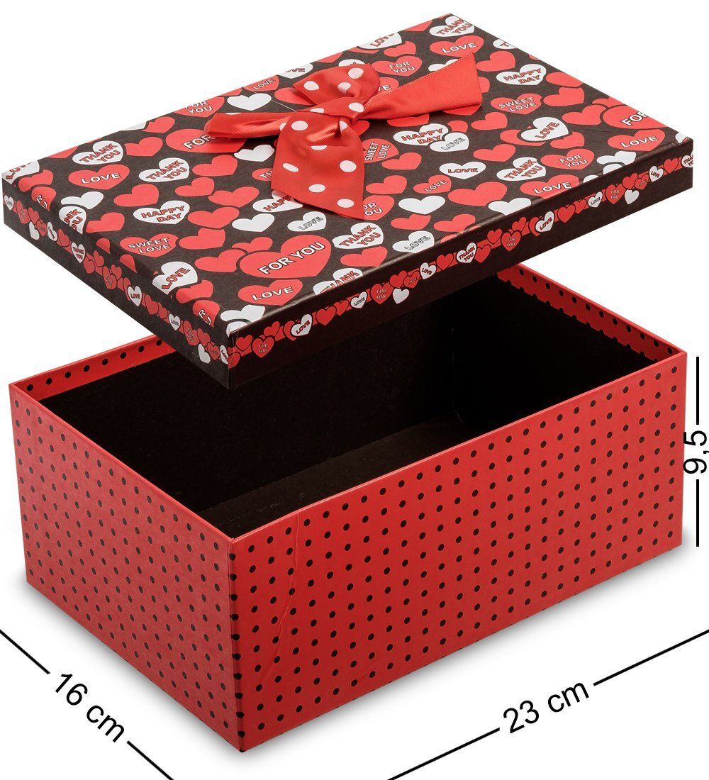 WG-14/3-A Коробка подарочная «Прямоугольник» цв.красн./черн.