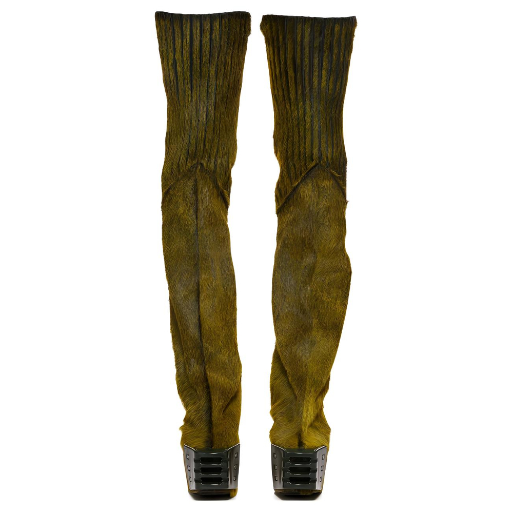 RICK OWENS/RO Over the knee Boots 12cm Men"s Acid Blend