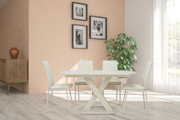 Обеденная группа Leset стол Лесь и стулья Бри Кремовый